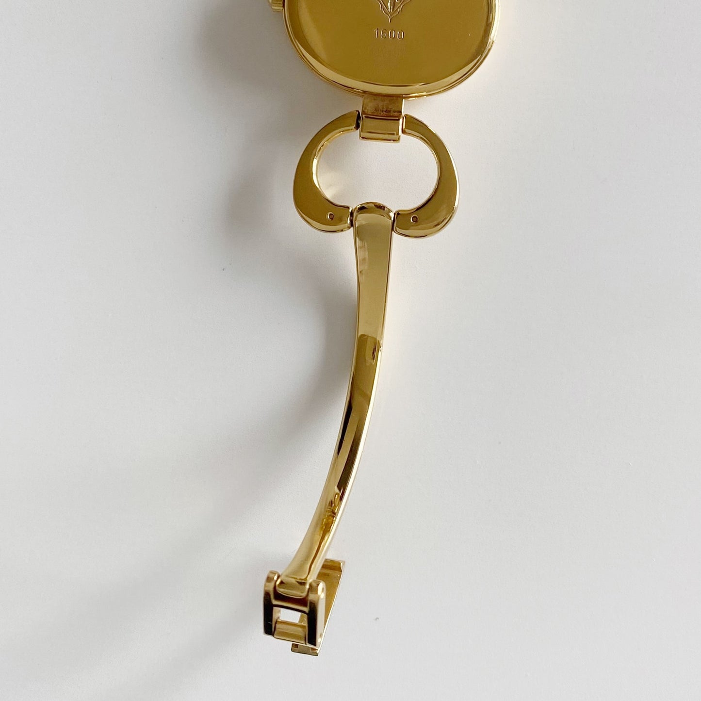 Gucci 1990s Seashell Dial Gold Plated Bangle Watch