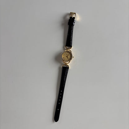 Gucci 1990s Gold Dial Horsebit Gold Plated Watch