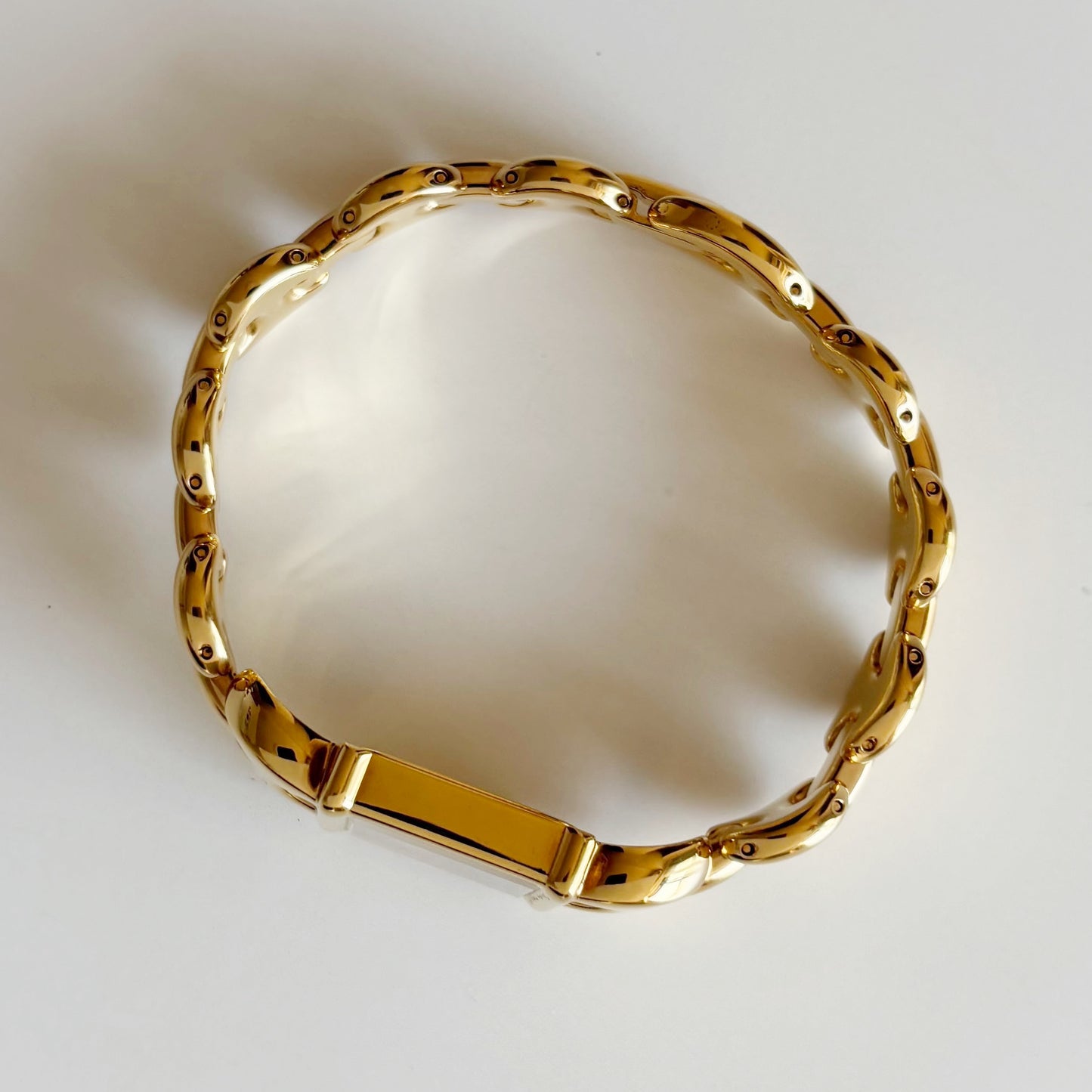 Gucci 1990s Interchangeable Strap Gold Plated Watch with 3 straps, case