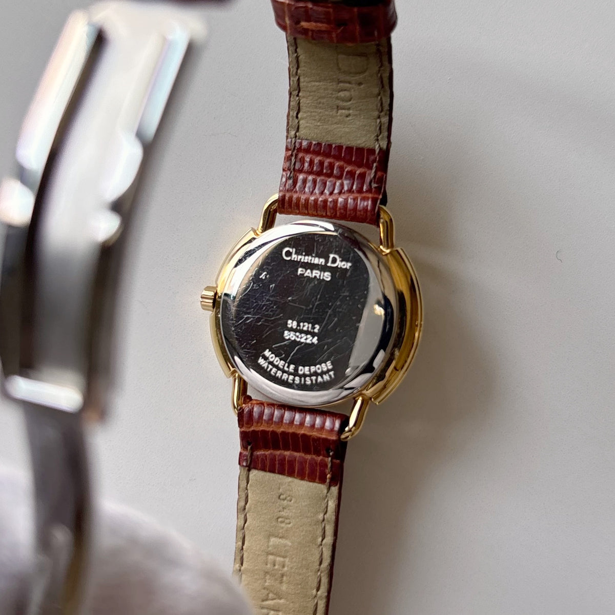 Dior 1990s Seashell Round Dial Gold-Plated Watch