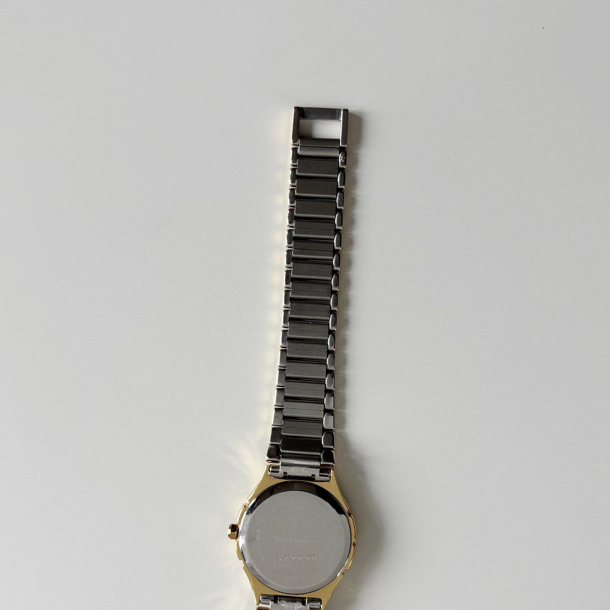 Yves Saint Laurent 1990s Round Dial Two-Tone Gold-Plated Watch