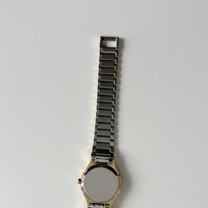 Yves Saint Laurent 1990s Round Dial Two-Tone Gold-Plated Watch