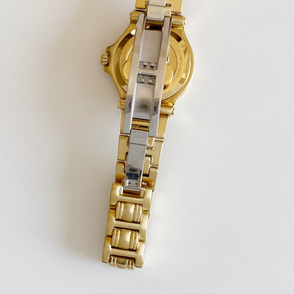 Gucci 1990s Date Gold Plated Watch