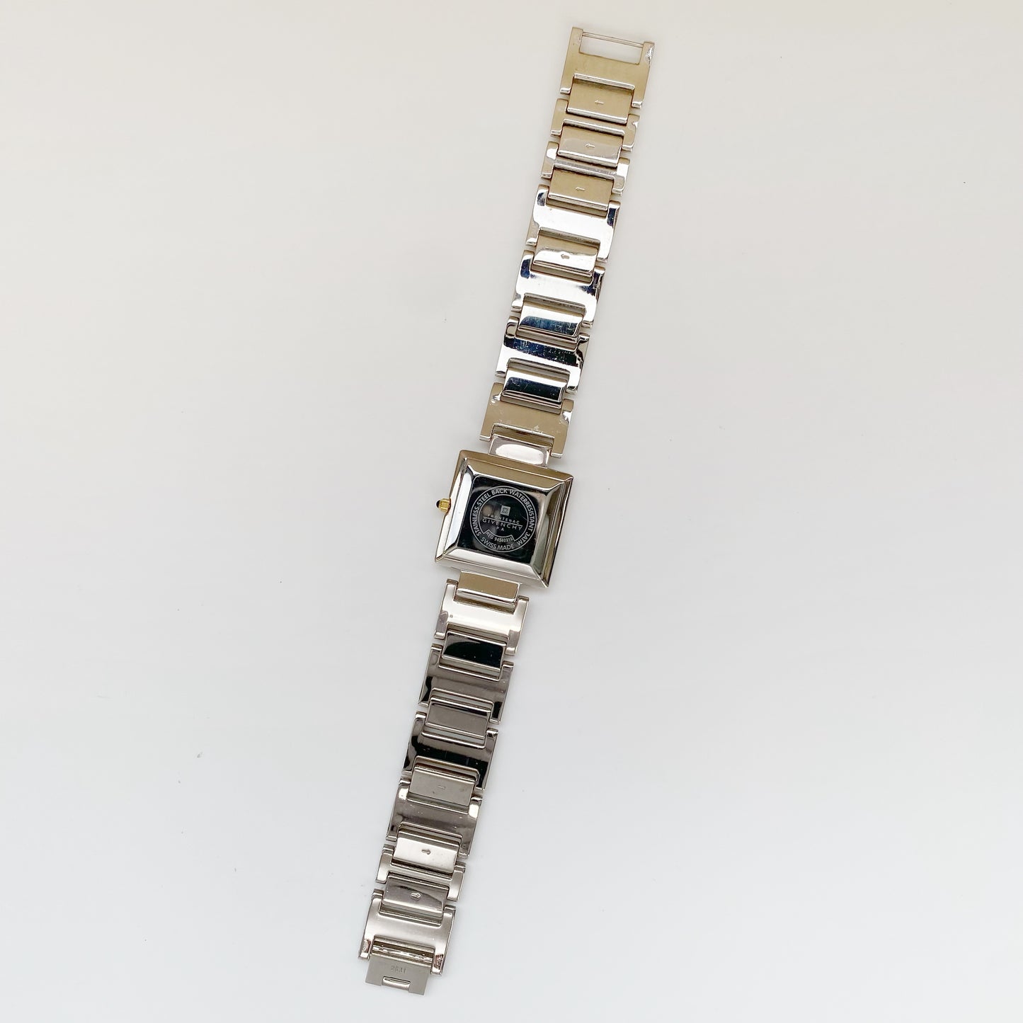 Givenchy 1990s Square Two Tone Watch