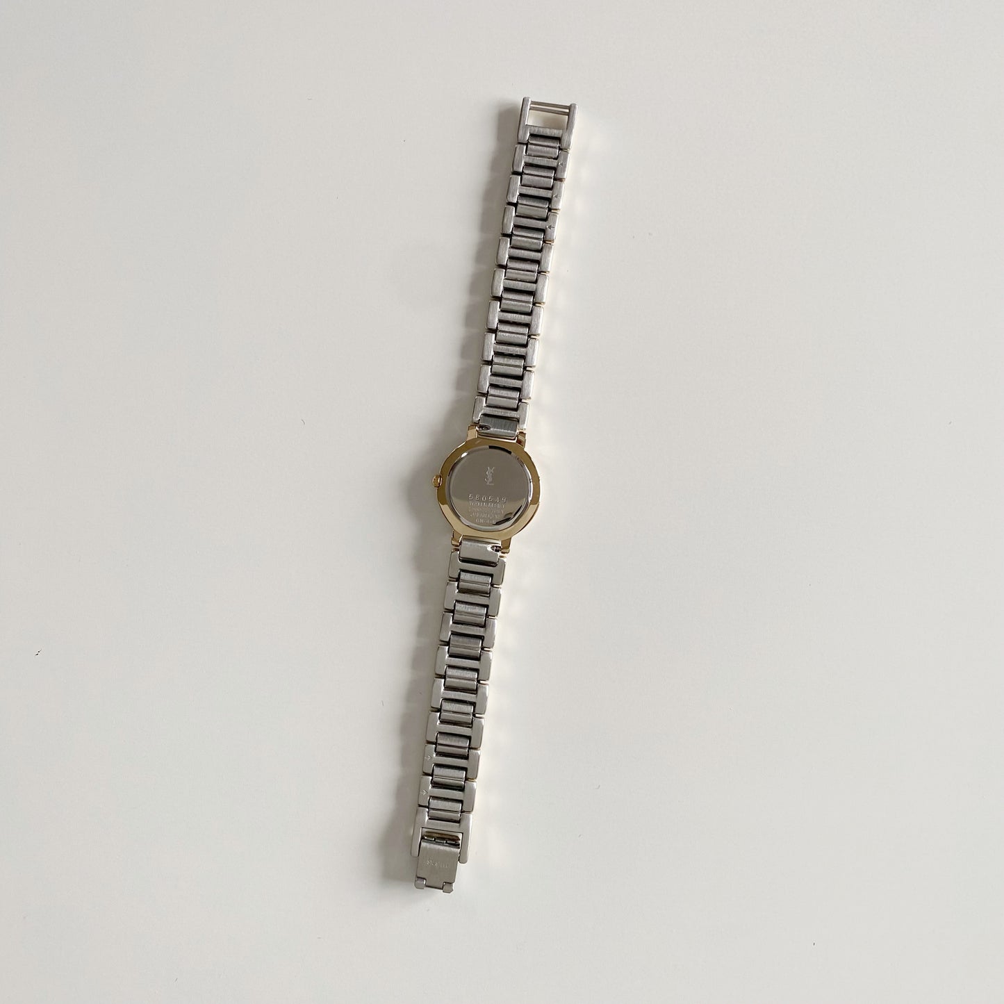 Yves Saint Laurent 1990s Round Dial Two Tone Watch