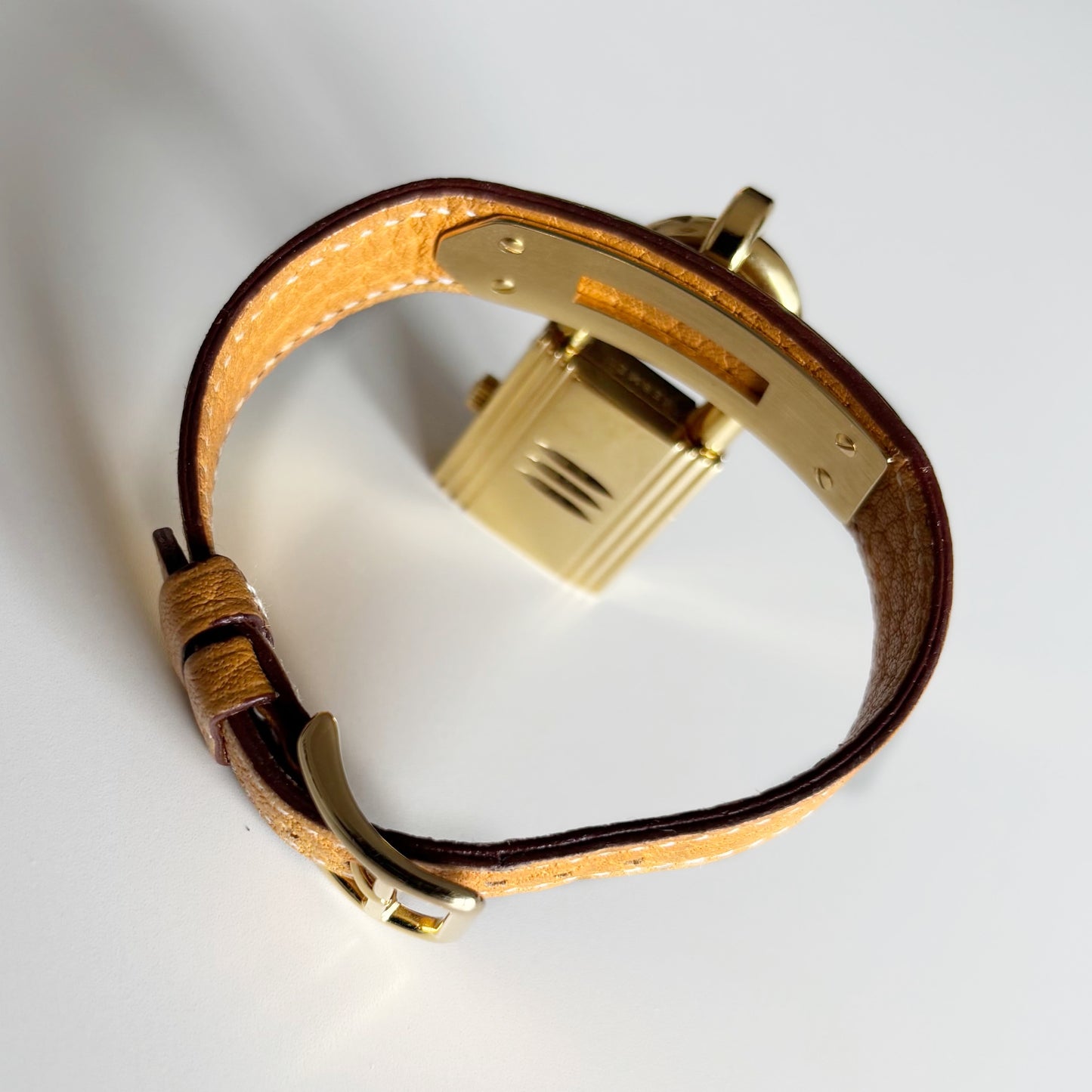 Hermes 1990s Kelly Gold Plated Watch