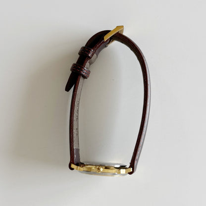 Dior 1990s Round Dial Date Two Tone Watch