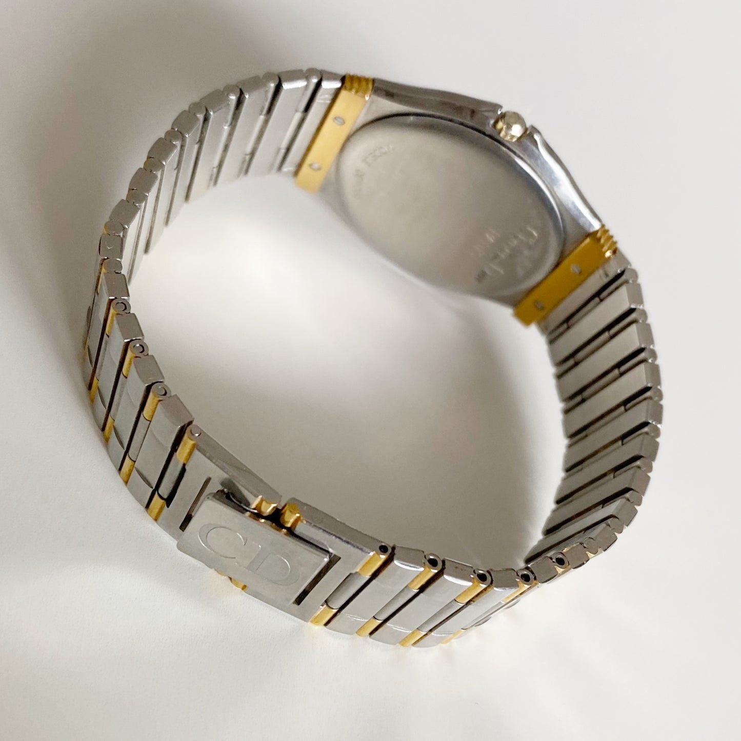 Dior 1990s Date Round Dial Two Tone Watch (Large)