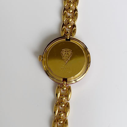 Gucci 1990s Interchangeable Bezel Gold Plated Watch with 6 bezels, case