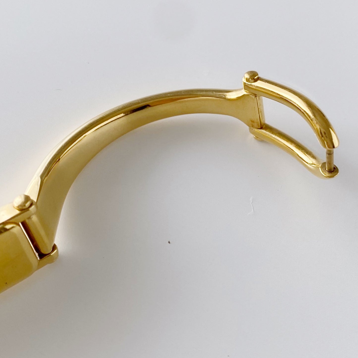 Gucci 1990s Gold Dial Gold Plated Bangle Watch