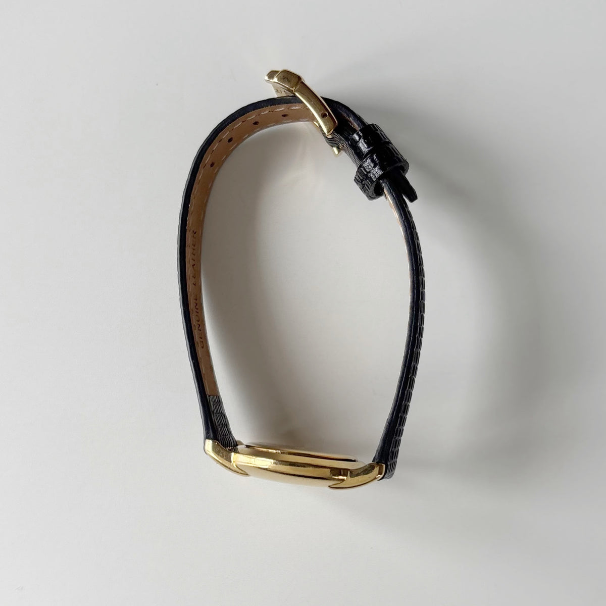 Fendi 1990s Round Dial Gold Plated Watch