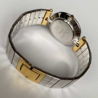 Dior 1990s Gold Dial Round Two Tone Watch