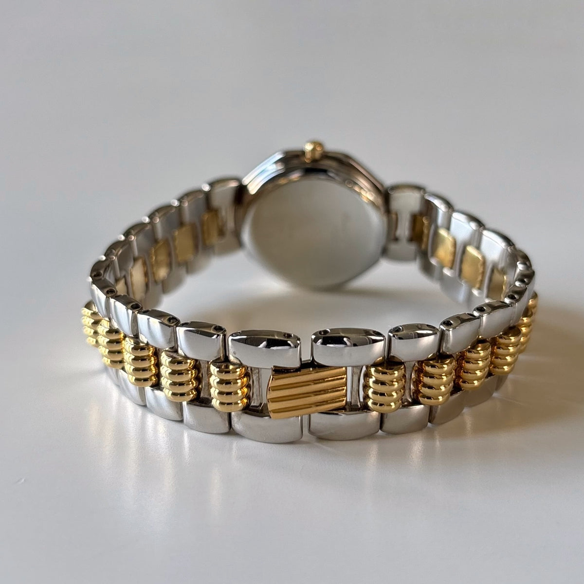 Dior 1990s Octagon Two Tone Gold Plated Watch