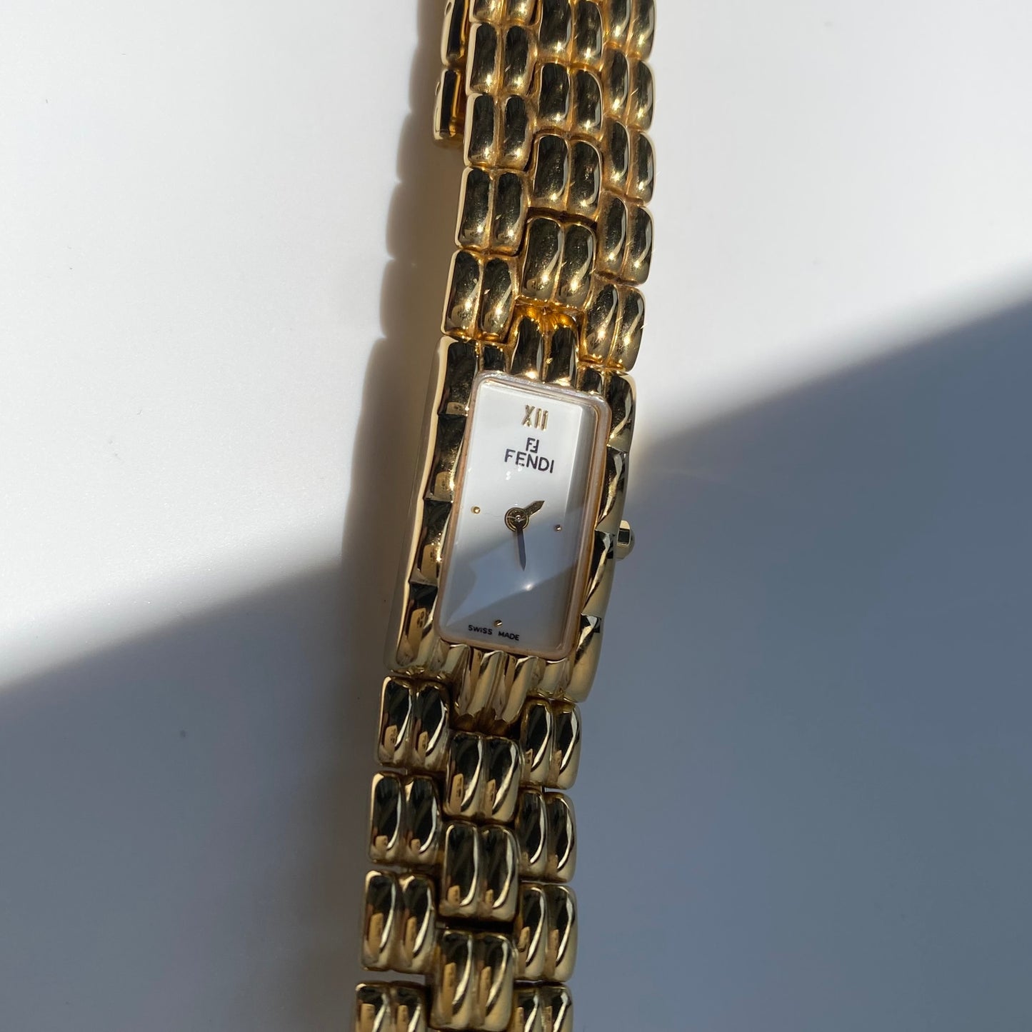 Fendi 1990s Gold Plated Watch