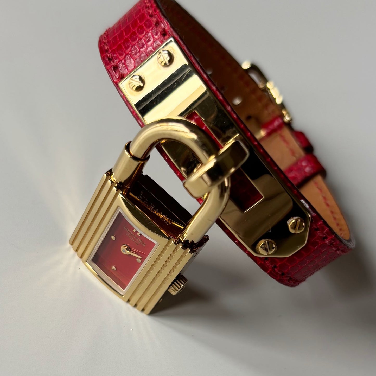 Hermes 1990s Kelly Red Watch