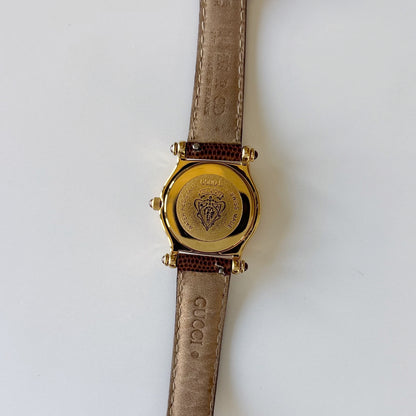 Gucci 1990s Gold Dial Gold Plated Watch