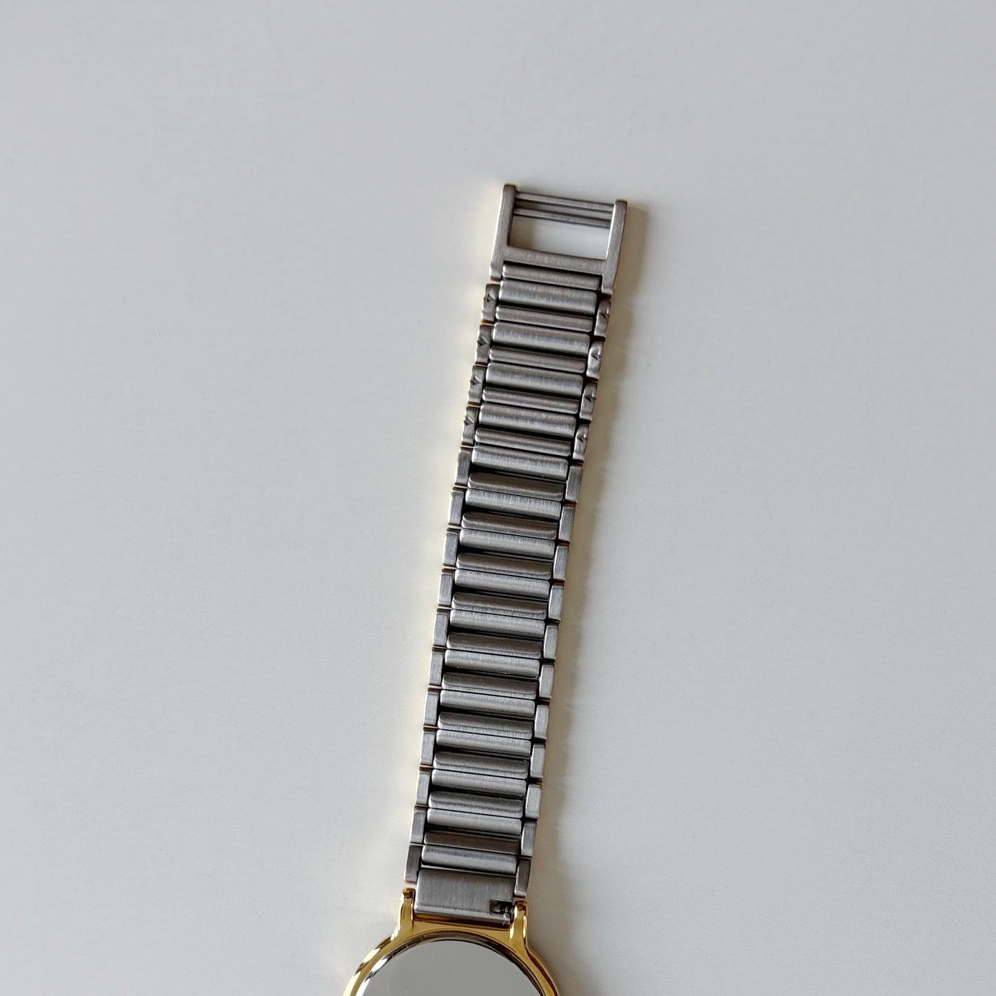 Yves Saint Laurent 1990s Round Dial Two Tone Gold Plated Watch