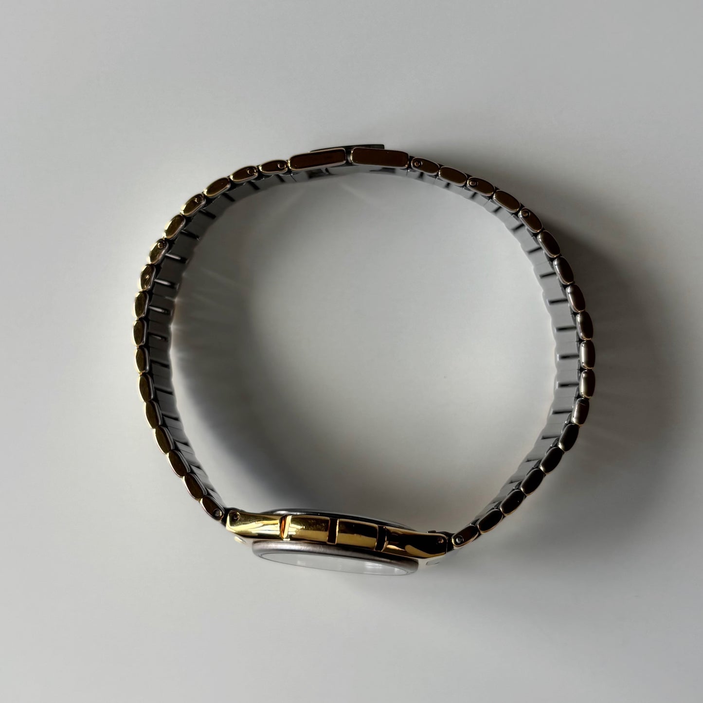 Yves Saint Laurent 1990s Round Dial Two Tone Watch