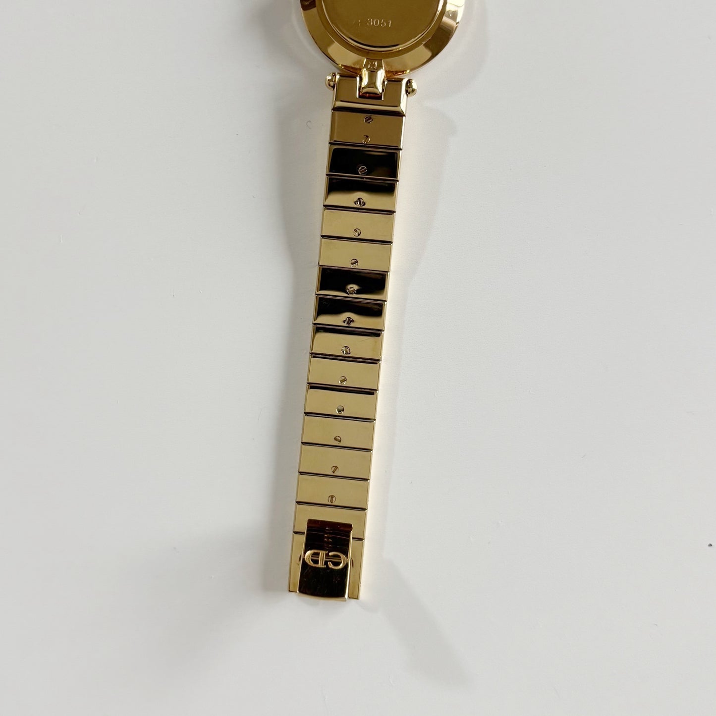 Dior 1990s Round Dial Gold Plated Watch