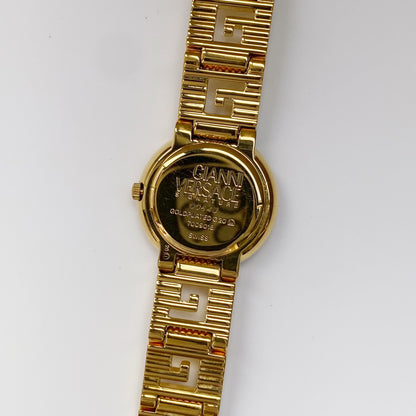 Gianni Versace Signature 1990s 18K Gold Plated Watch