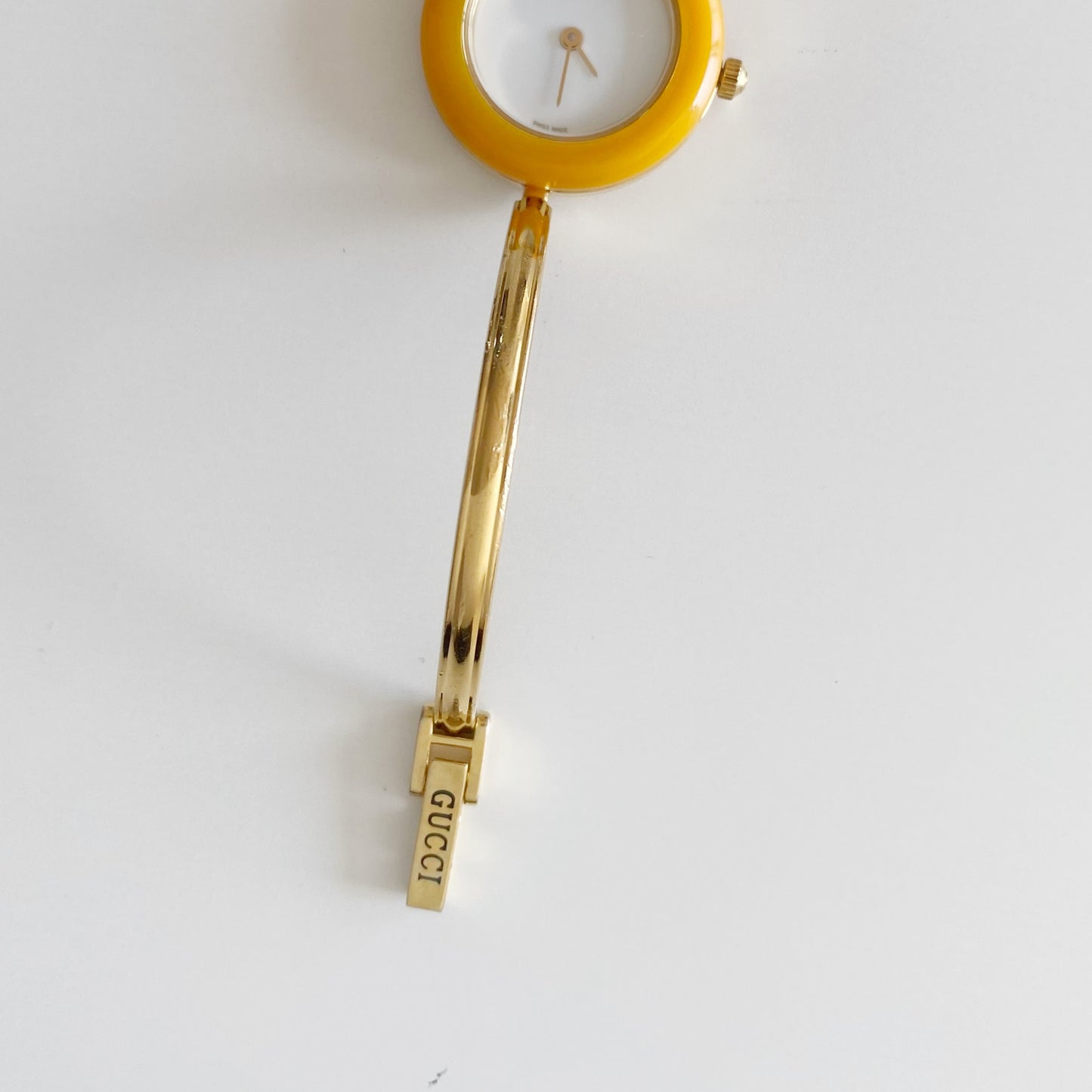 Gucci 1990s Interchangeable Bezel Gold Plated Watch with 12 bezels, case