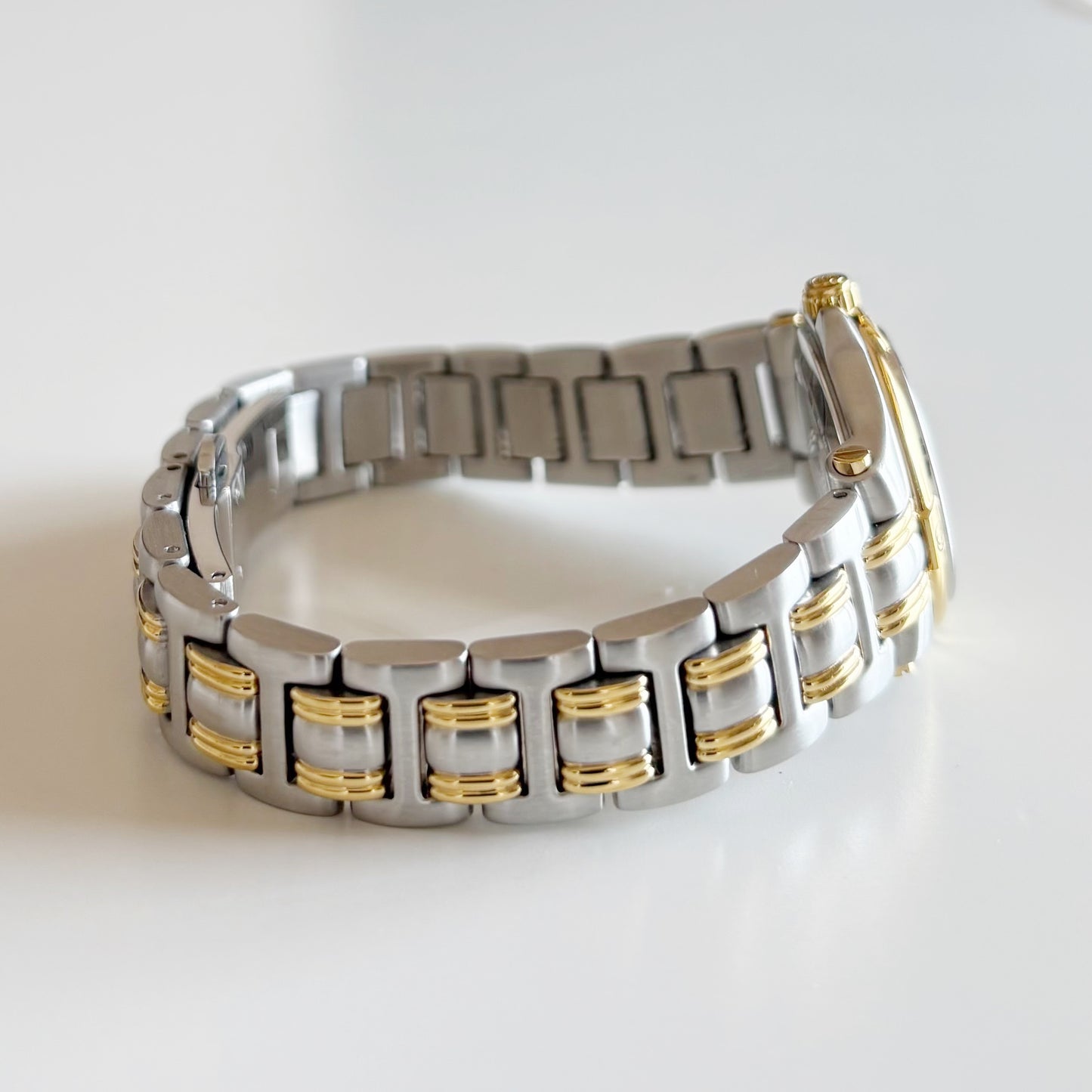 Gucci 1990s Date Gold Plated Two Tone Watch