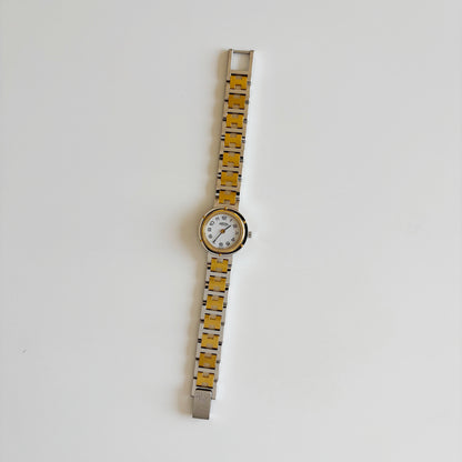 Hermes 1990s Clipper Two Tone Watch