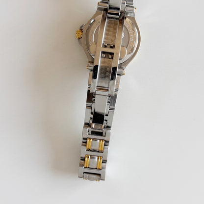 Gucci 1990s Date Round Dial Two Tone Watch