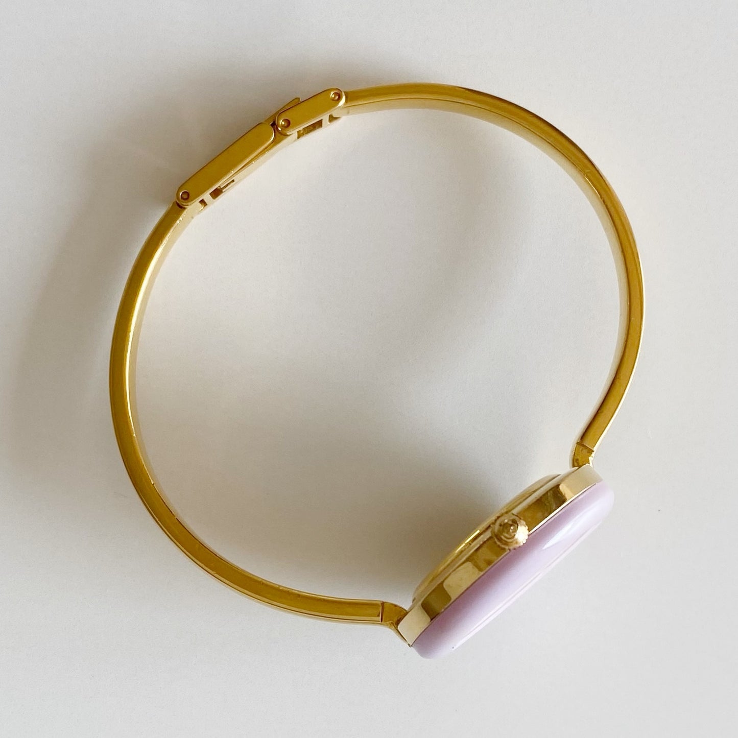 Gucci 1990s Interchangeable Bezel Gold Plated Bangle Watch with 12 bezels, case