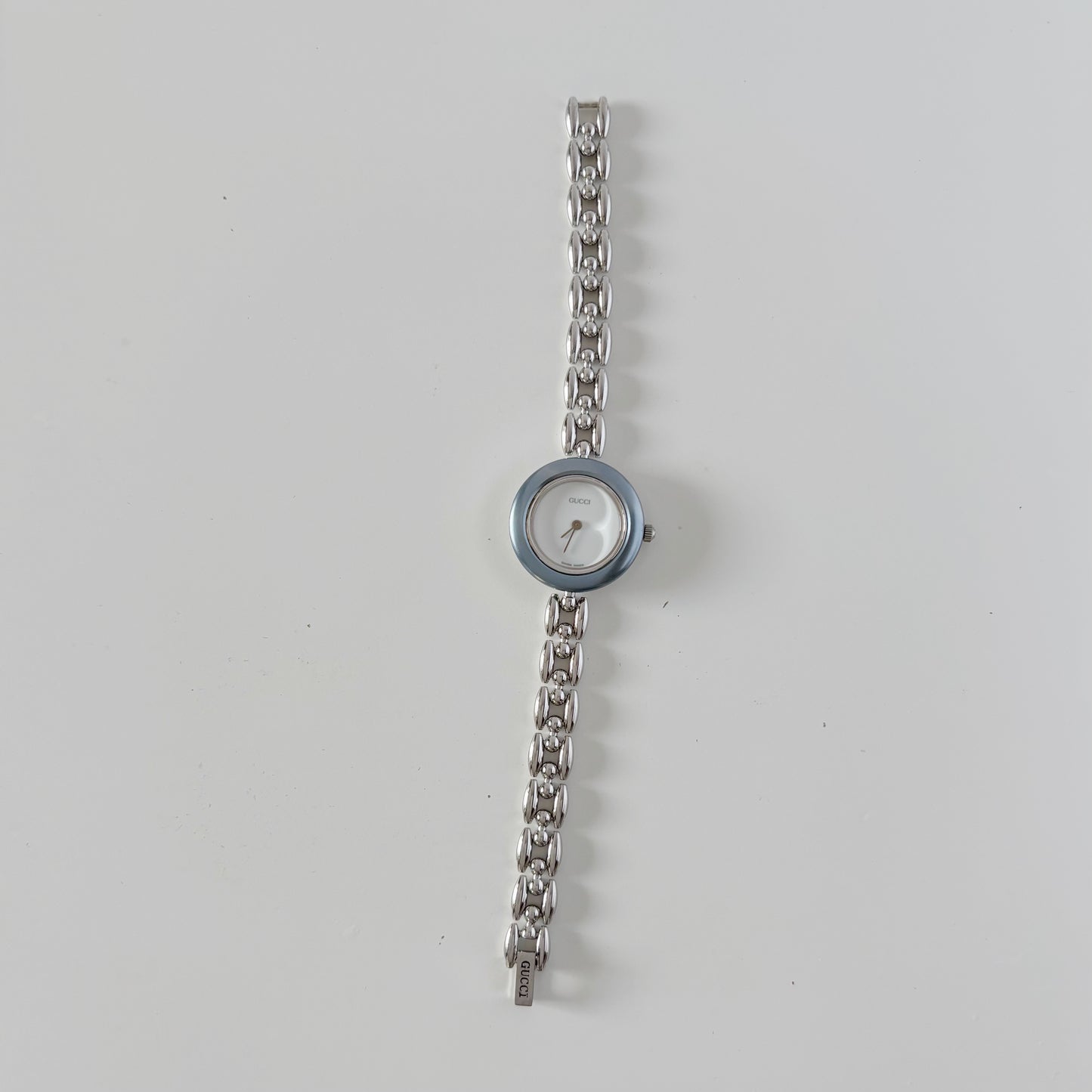 Gucci 1990s Interchangeable Bezel Stainless steel Watch with 6 bezels, case (160mm)