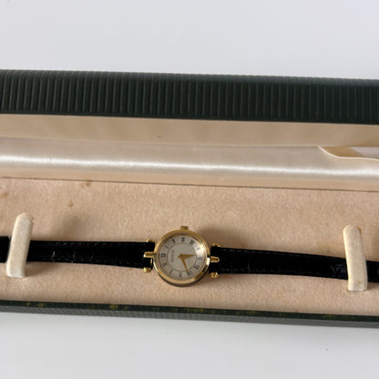 Gucci 1990s Round Dial Gold Plated Watch