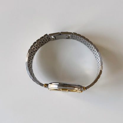 Gucci 1990s Date Round Cream Dial Two Tone Watch (Large)
