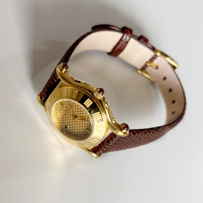 Gucci 1990s Gold Dial Gold Plated Watch