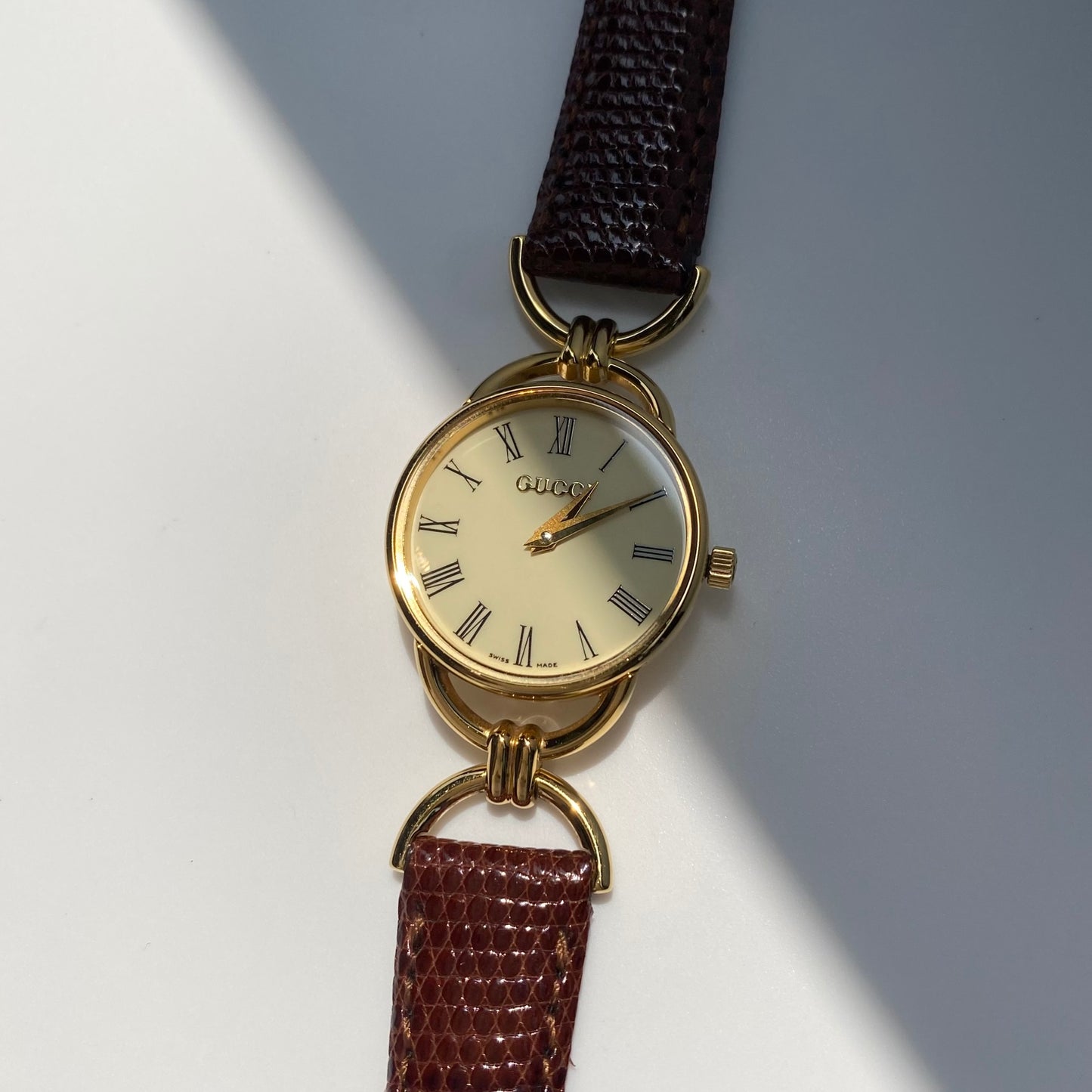 Gucci 1990s Gold Plated Horsebit Watch
