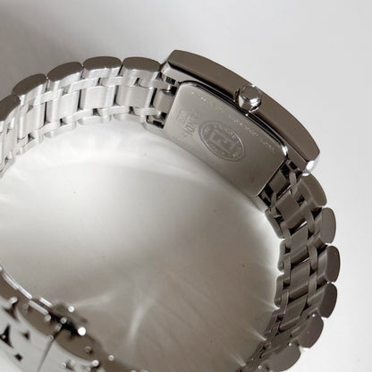 Fendi 1990s Seashell Dial Tank Stainless steel Watch