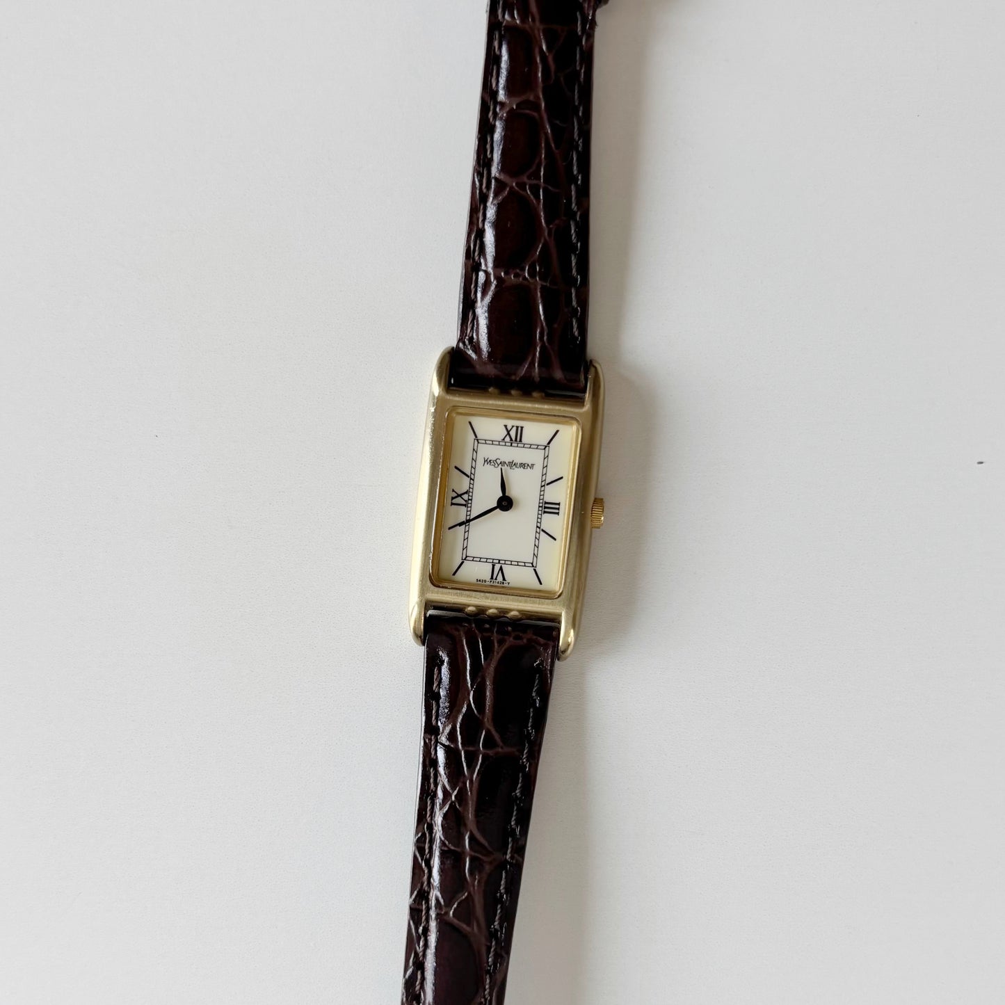 Yves Saint Laurent 1990s Tank Gold Plated Watch