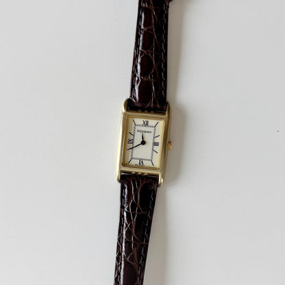 Yves Saint Laurent 1990s Tank Gold Plated Watch
