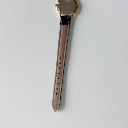 Dior 1990s Seashell Round Dial Gold Plated Watch