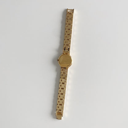 Dior 1990s Round Dial Gold Plated Watch