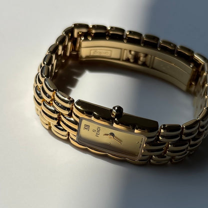 Fendi 1990s Gold Plated Watch