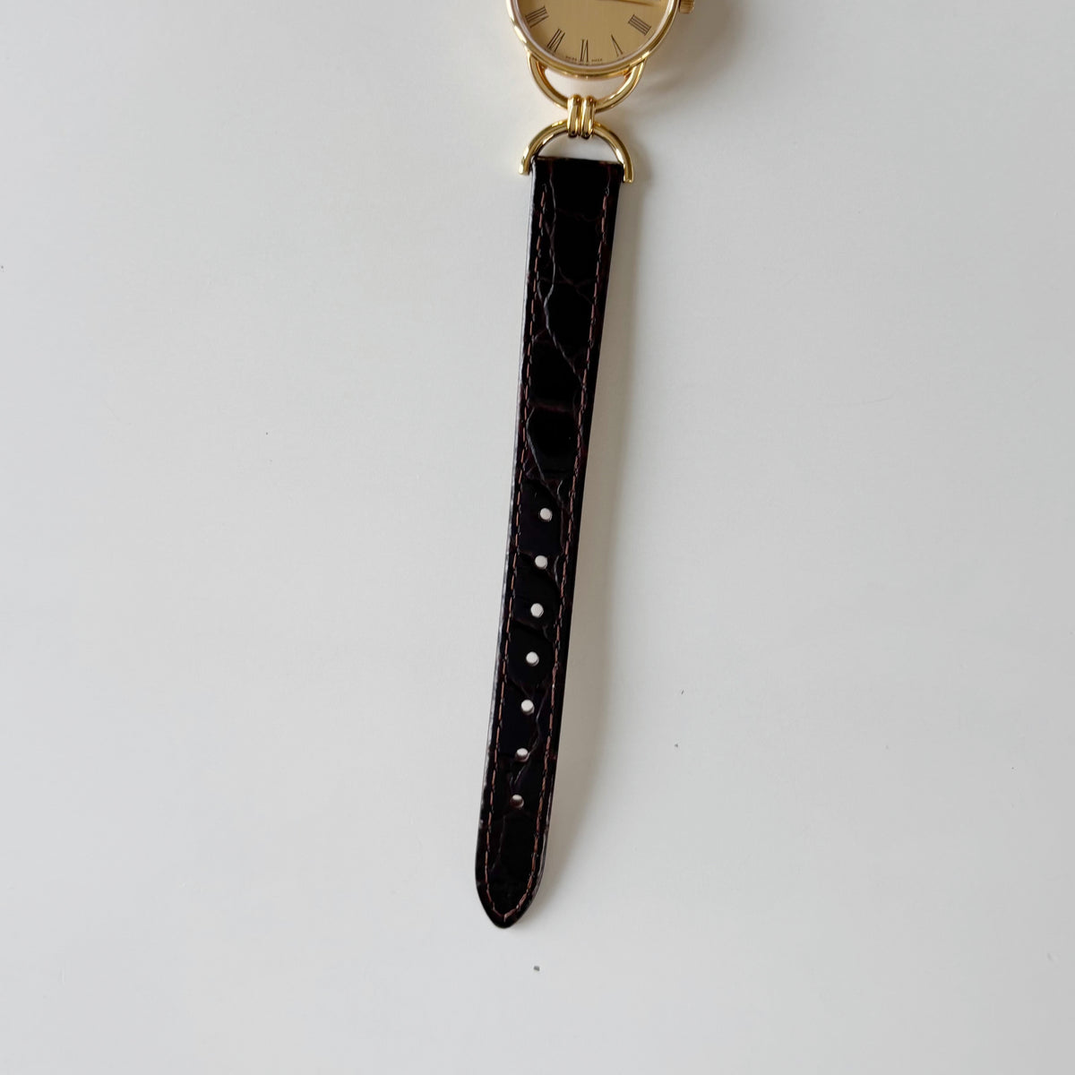Gucci 1990s Gold Dial Horsebit Gold Plated Watch