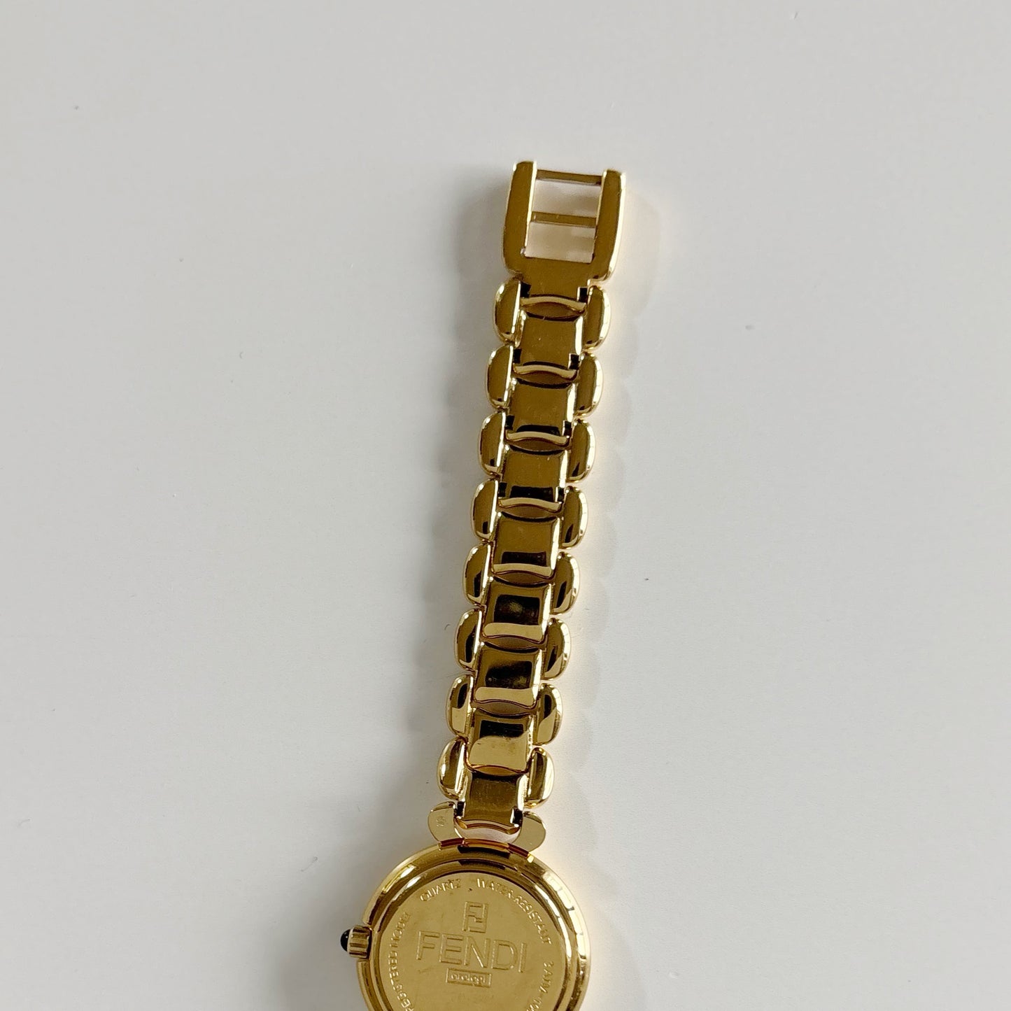 Fendi 1990s Seashell Dial Gold Plated Watch