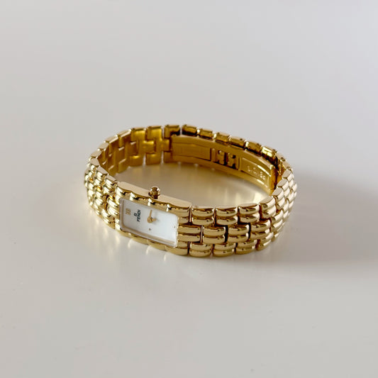 Fendi 1990s Gold Plated Watch