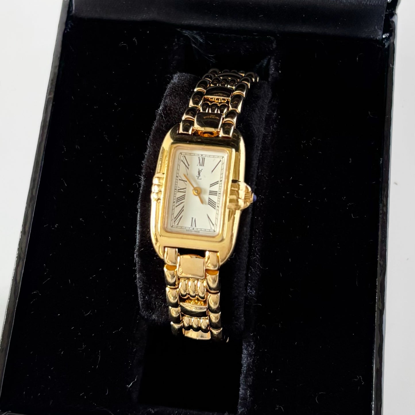 Yves Saint Laurent 1990s Tank Gold Plated Watch