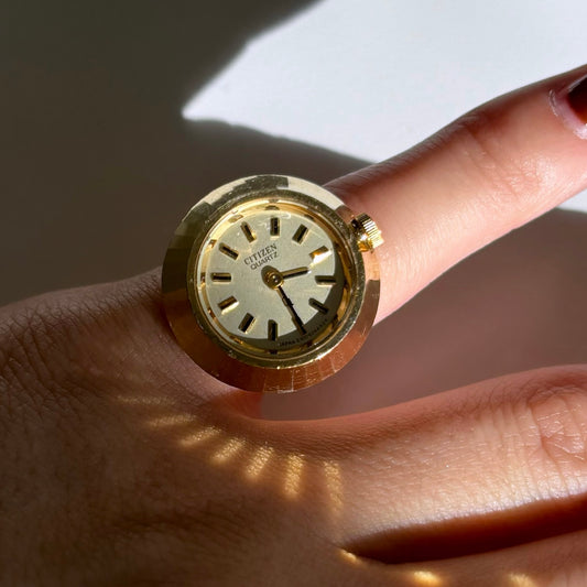 Citizen Vintage Gold Watch Ring