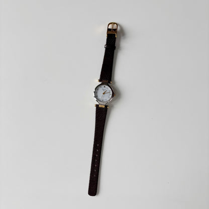 Dior 1990s Round Dial Two Tone Watch