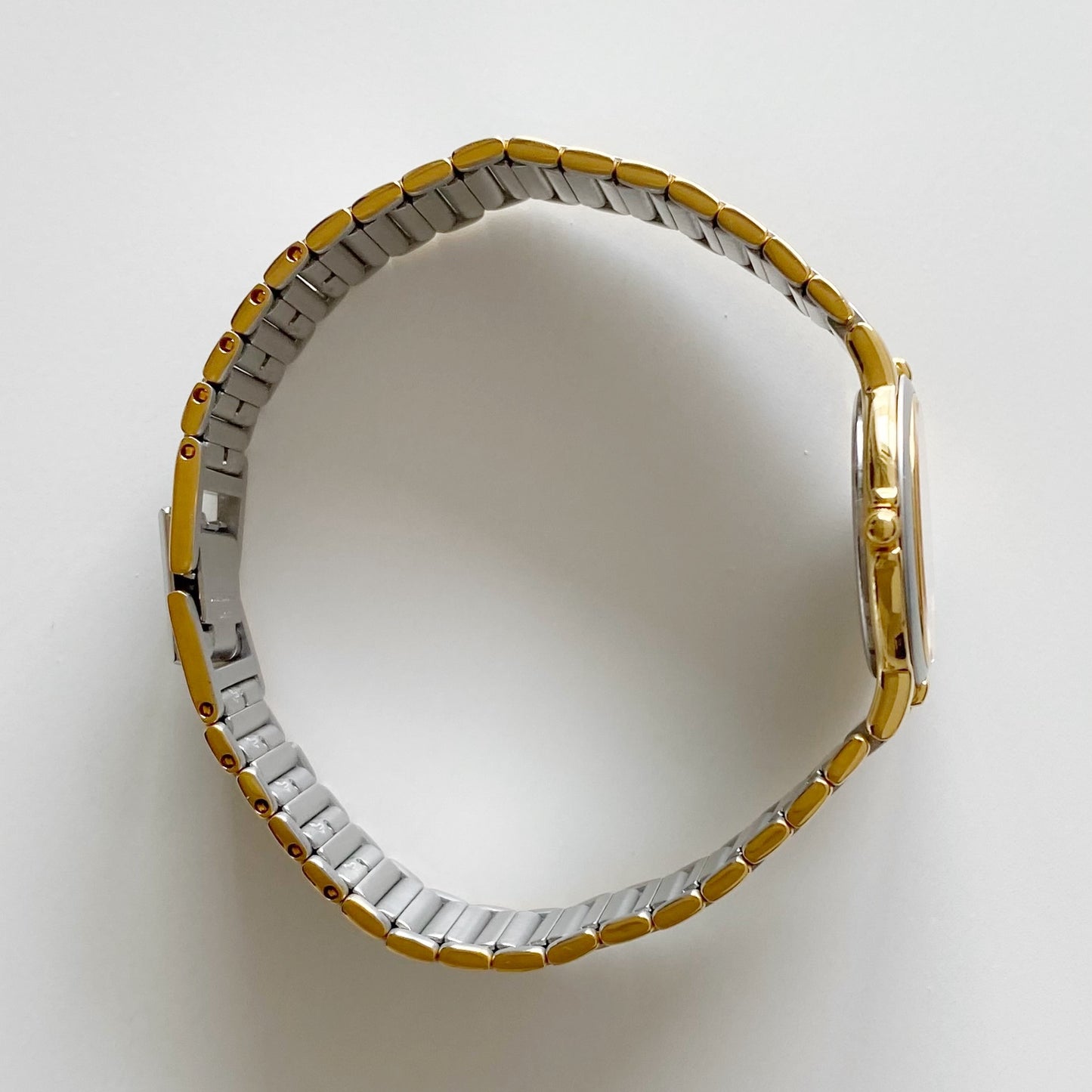 Yves Saint Laurent 1990s Round Dial Two Tone Watch