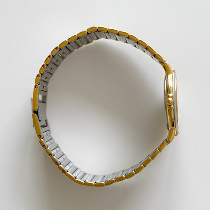 Yves Saint Laurent 1990s Round Dial Two Tone Watch