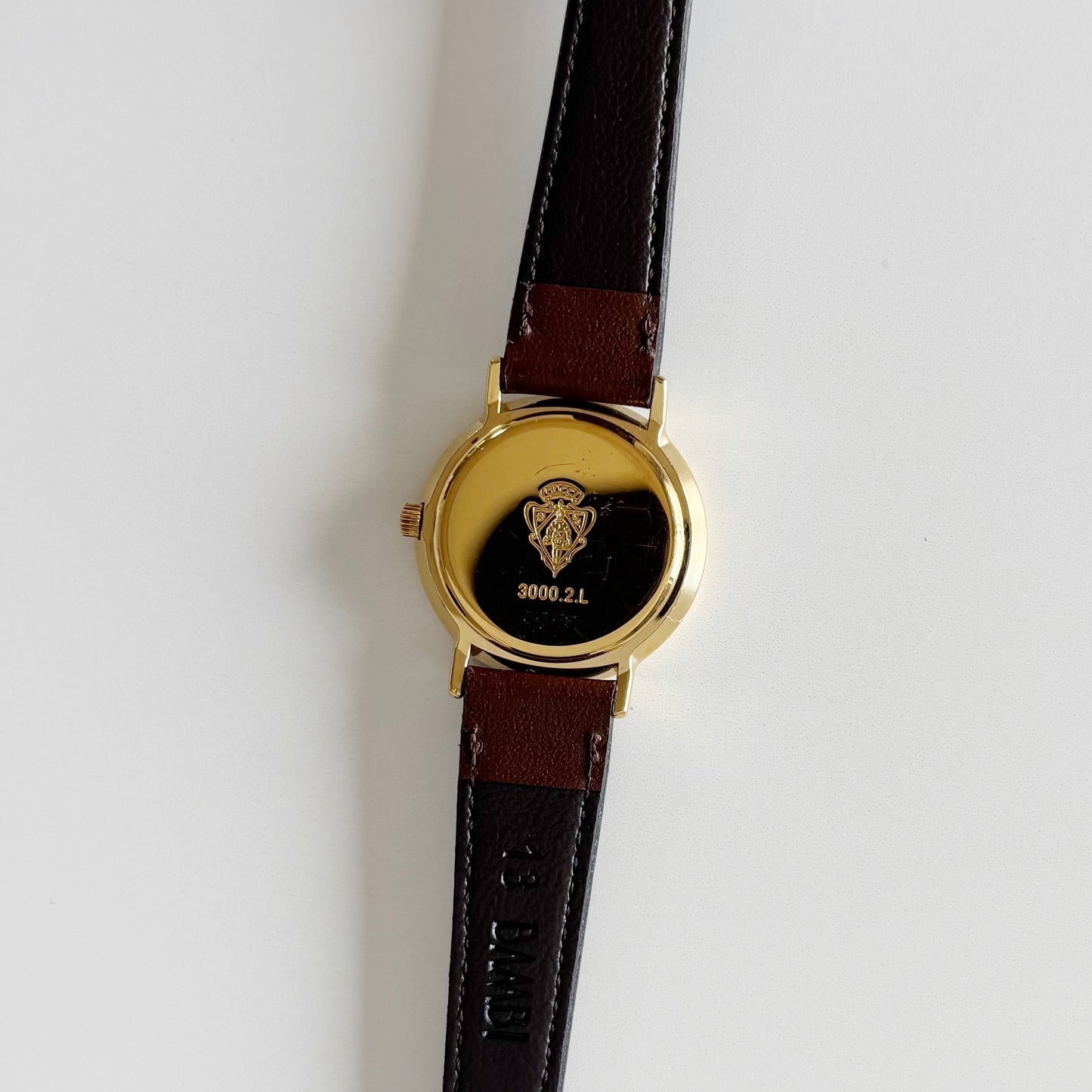 Gucci 1990s Sub second Round Dial Watch