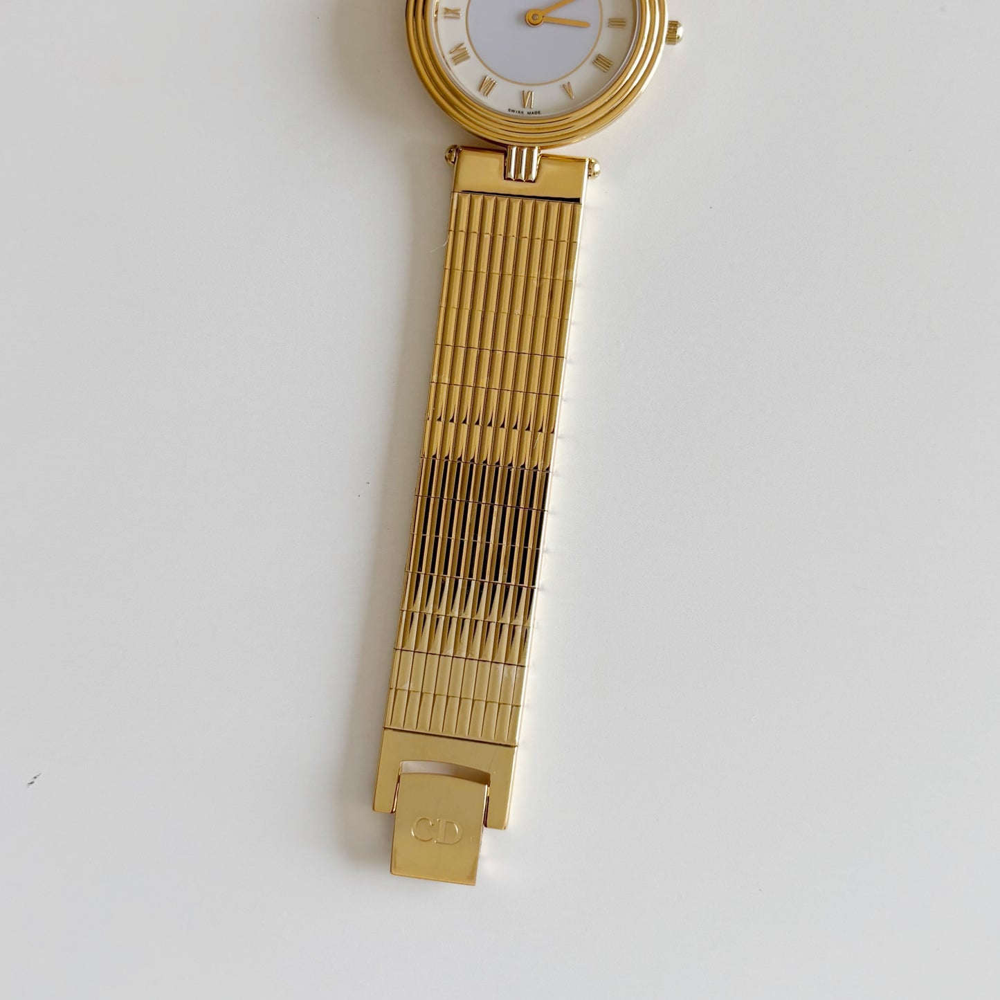 Dior 1990s Round Dial Gold Plated Watch (Large)